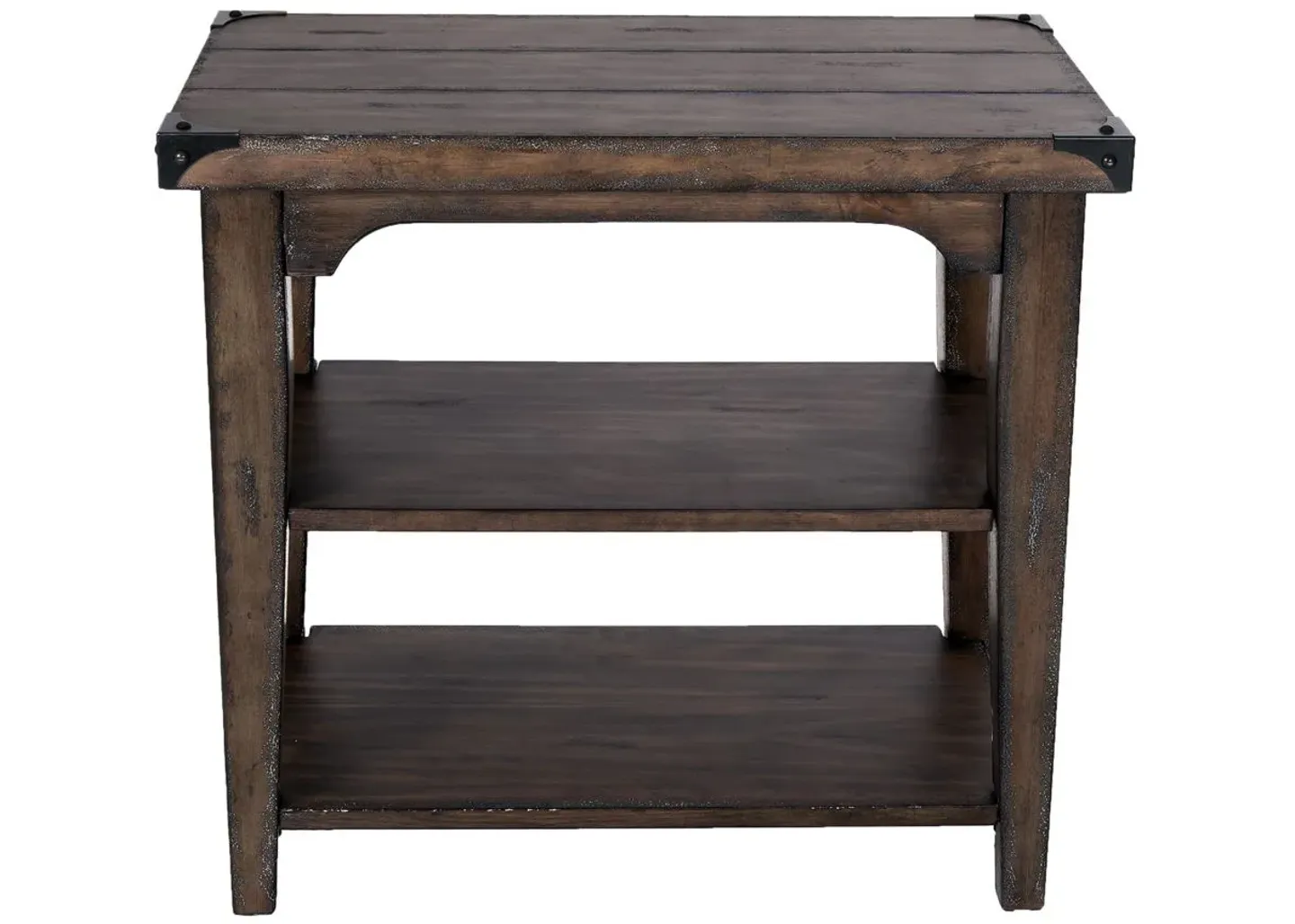 Liberty Furniture Aspen Skies Rectangular Chairside Table in Weathered Brown by Liberty Furniture